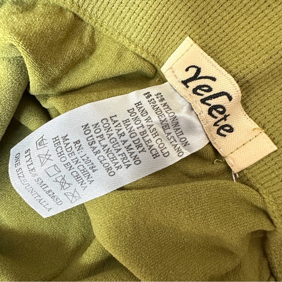 NWT Yelete Olive Green Lightweight Capri Leggings One Size - Picture 7 of 7